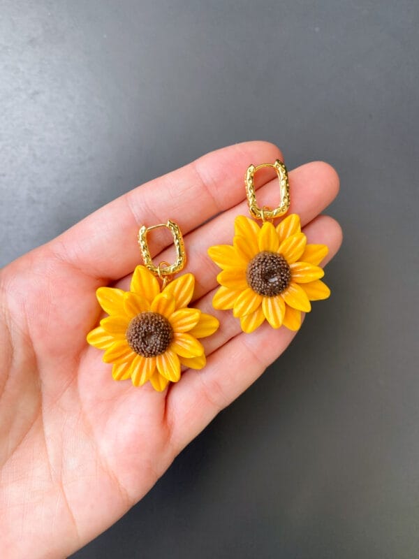 ⁦Sunflower Earrings2⁩ - الصورة ⁦2⁩